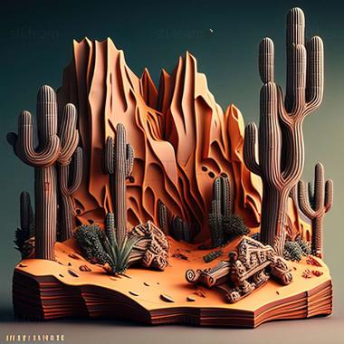 3D model DesertLand 2115 game (STL)